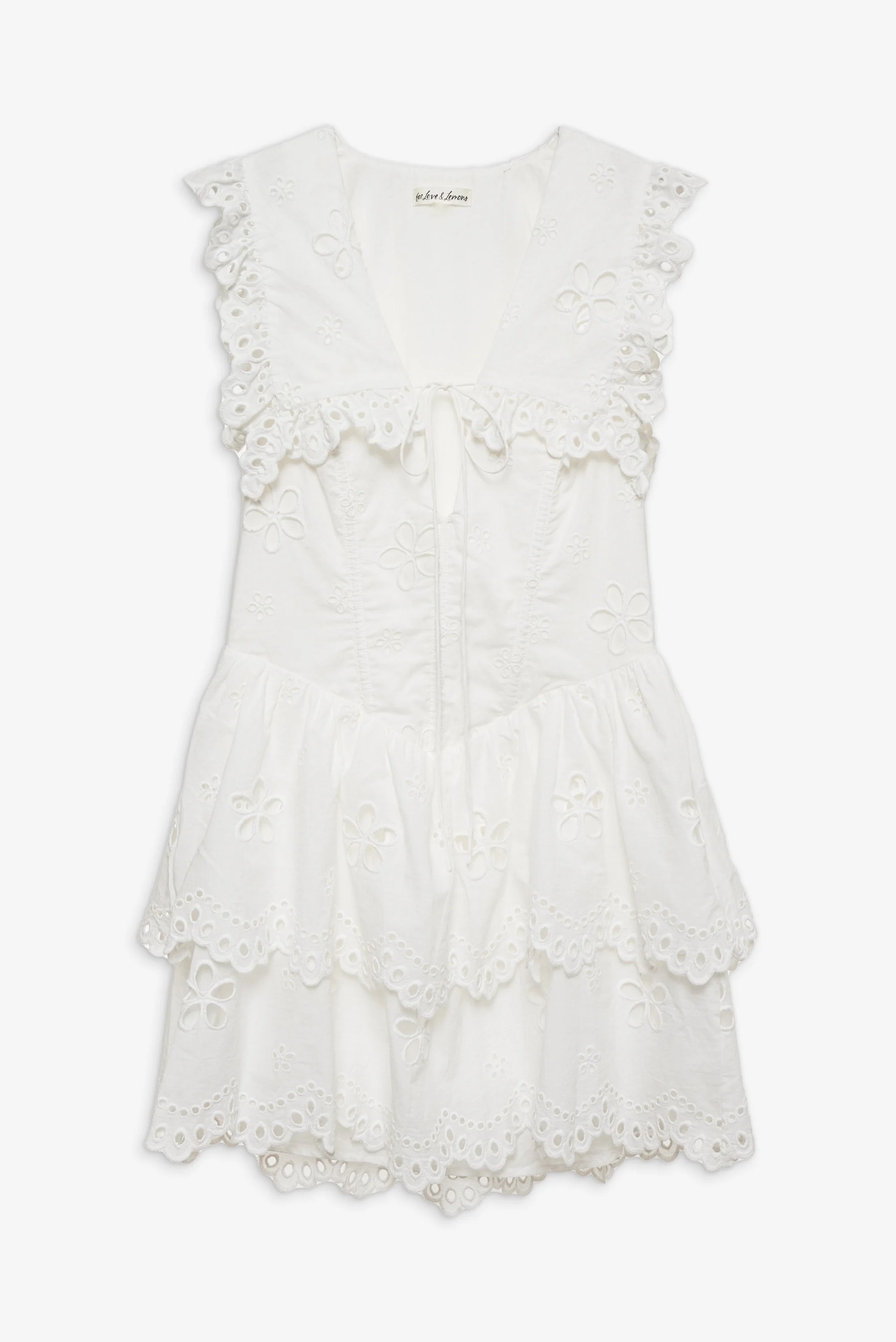 Daisy Eyelet Mini Dress - 1