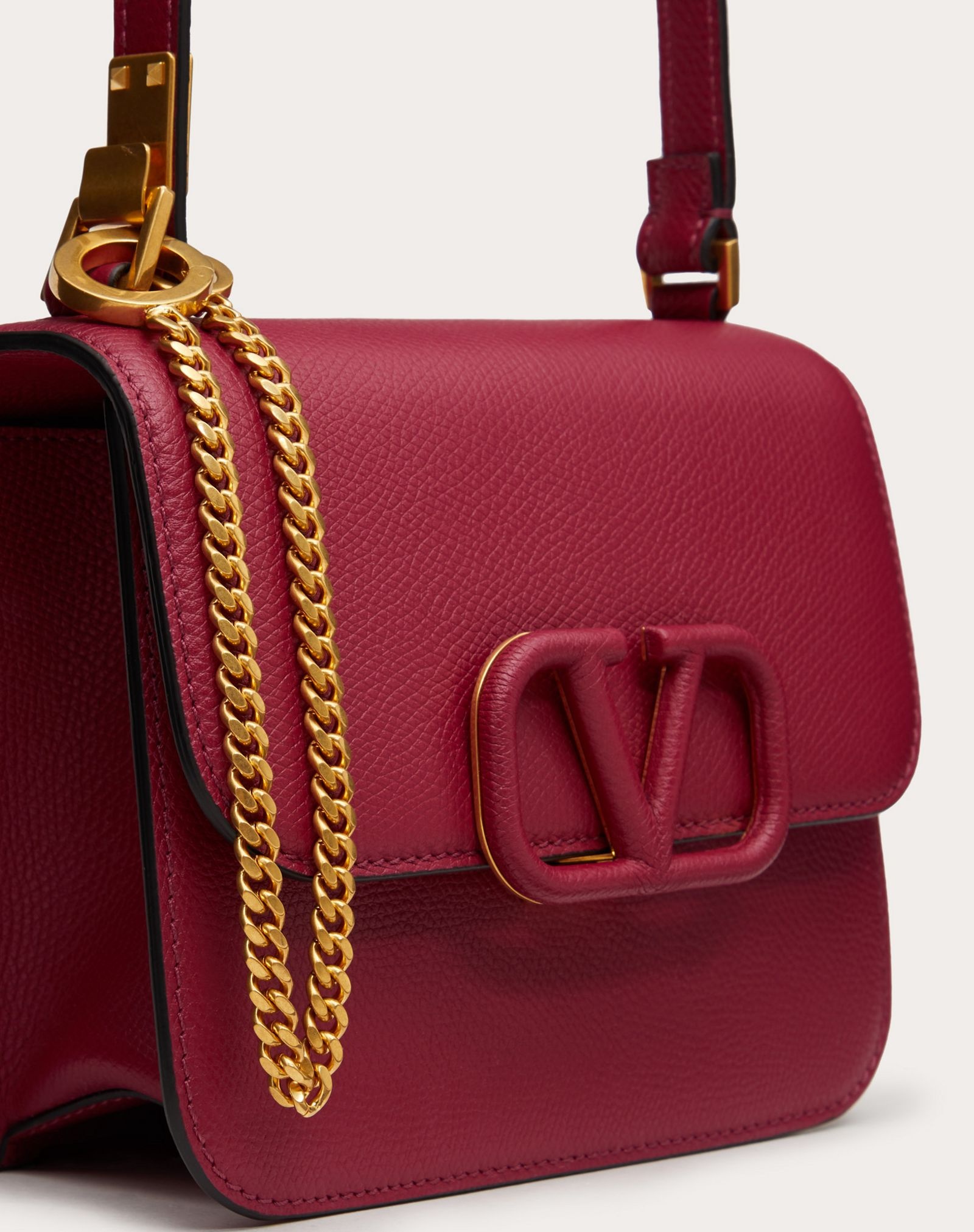 Small VSLING Grainy Calfskin Shoulder Bag - 5