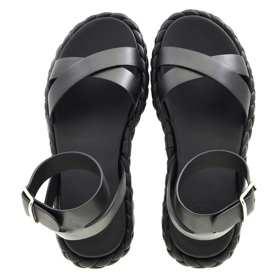 Chloe Braided Leather Pip Sandals - 4