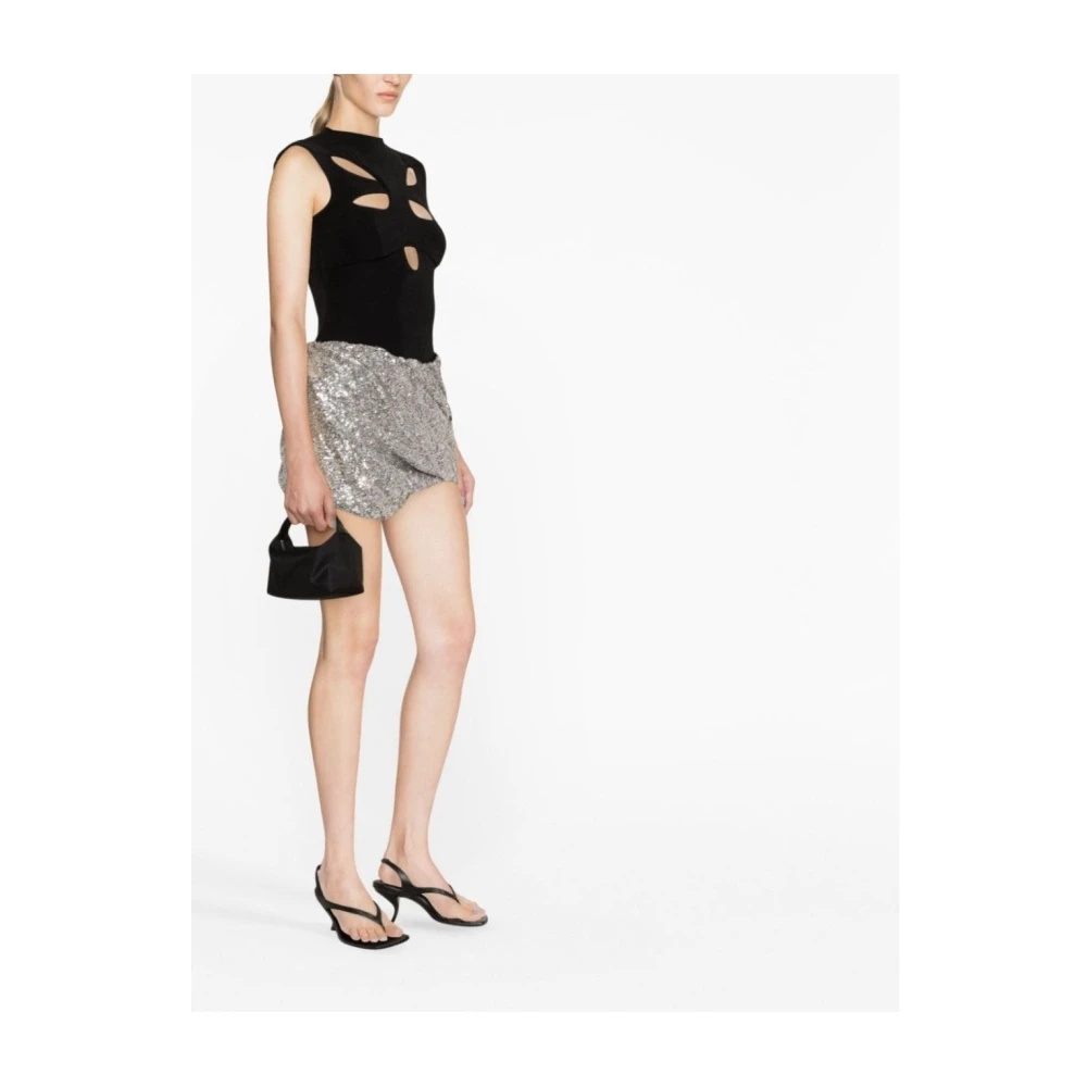 スカート THE ATTICO Woman Skirt Silver 236WCS158E071 002 THE ATTICO SILVER MINI SKIRT FOR WOMEN | miinto | REVERSIBLE