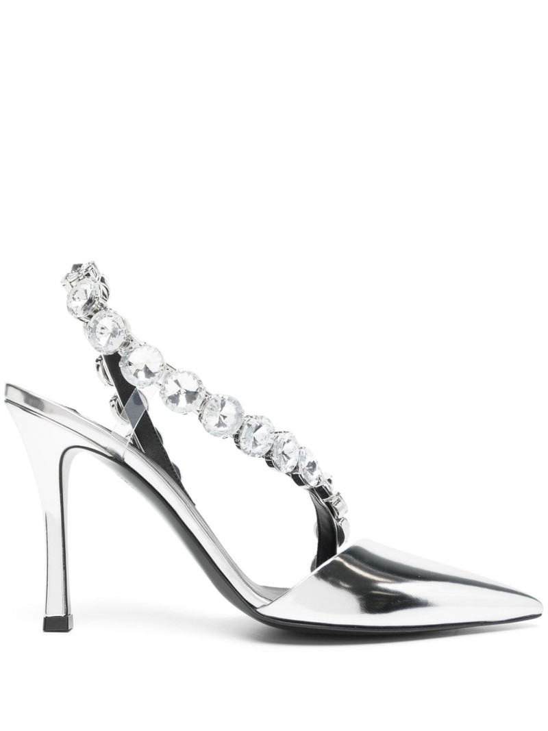 crystal-embellished metallic pumps 1