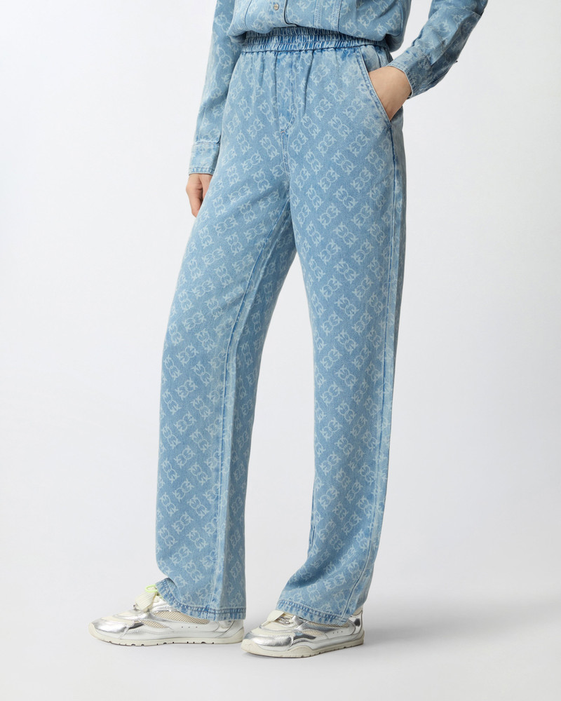 DENIM JEANS WITH LOVE BIRDS LOGO 5