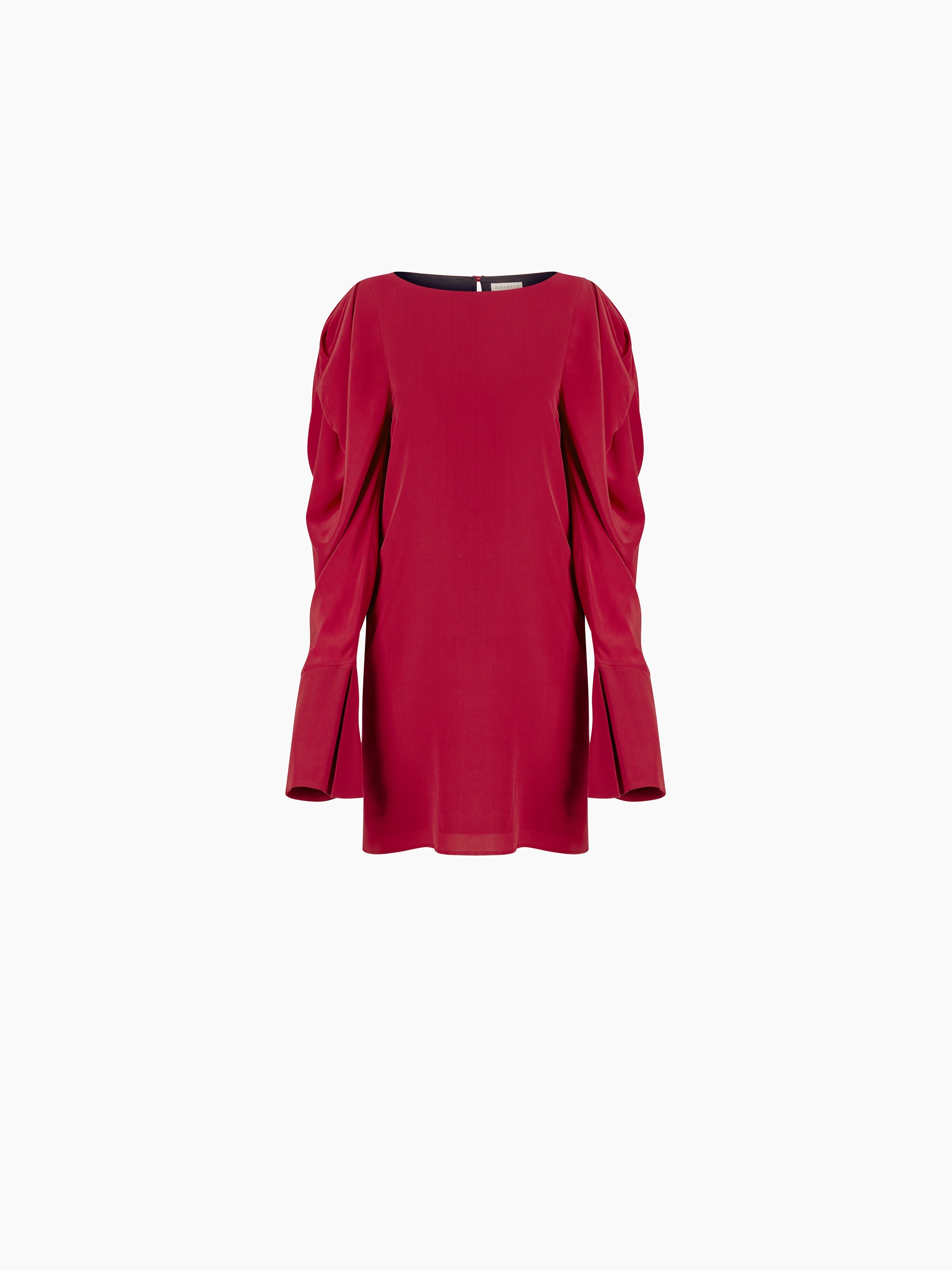 MINI DRESS WITH RUCHED SLEEVES - 5