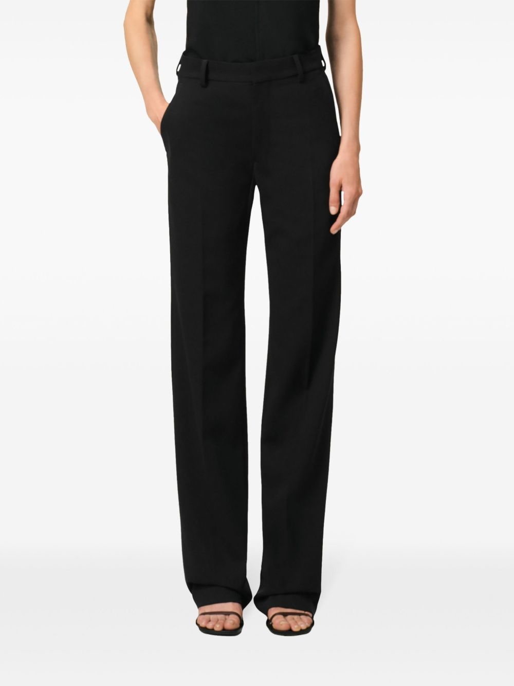creased straight trousers - 3
