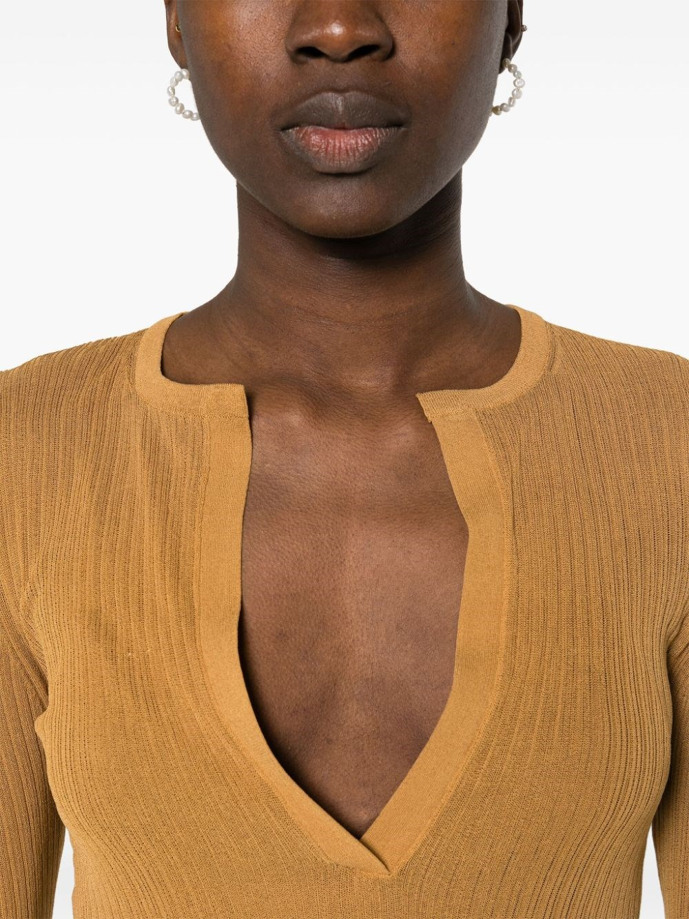 RIBBED SILK SWEATER - 3