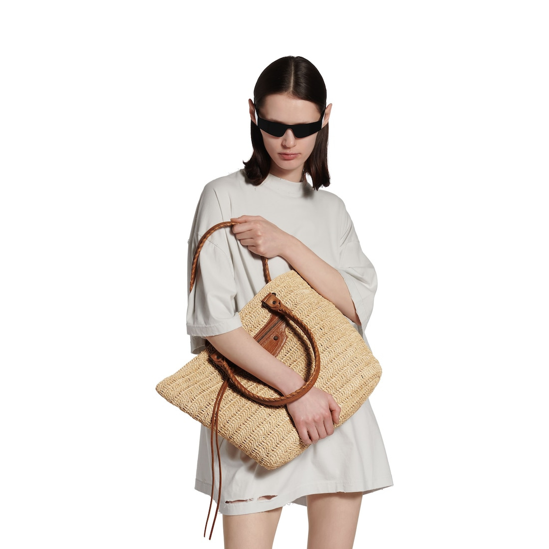 Women's Le City Medium Basket in Natural/camel - 8