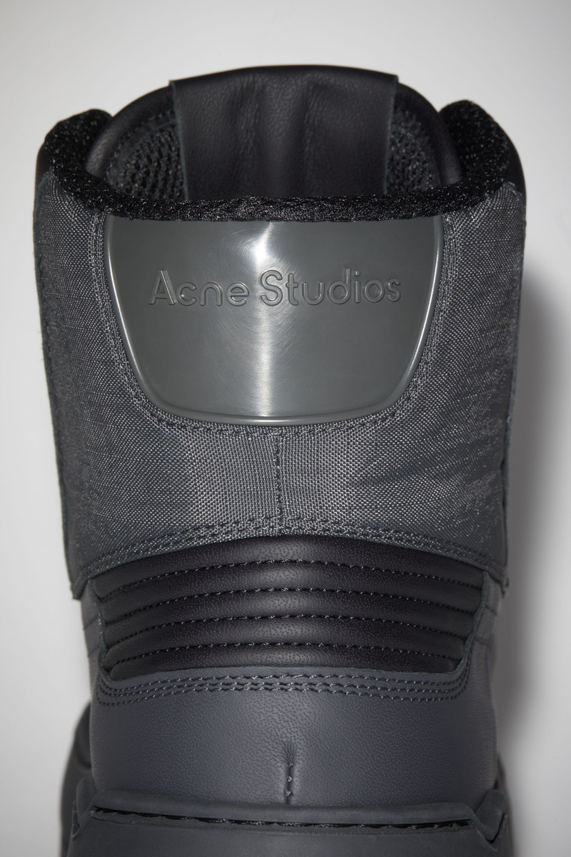 High top leather sneakers - Multi anthracite 7