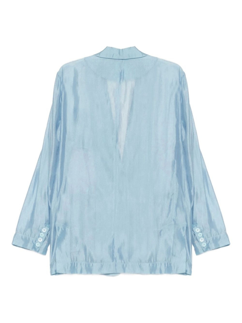 The Garment satin-finish blazer outlook