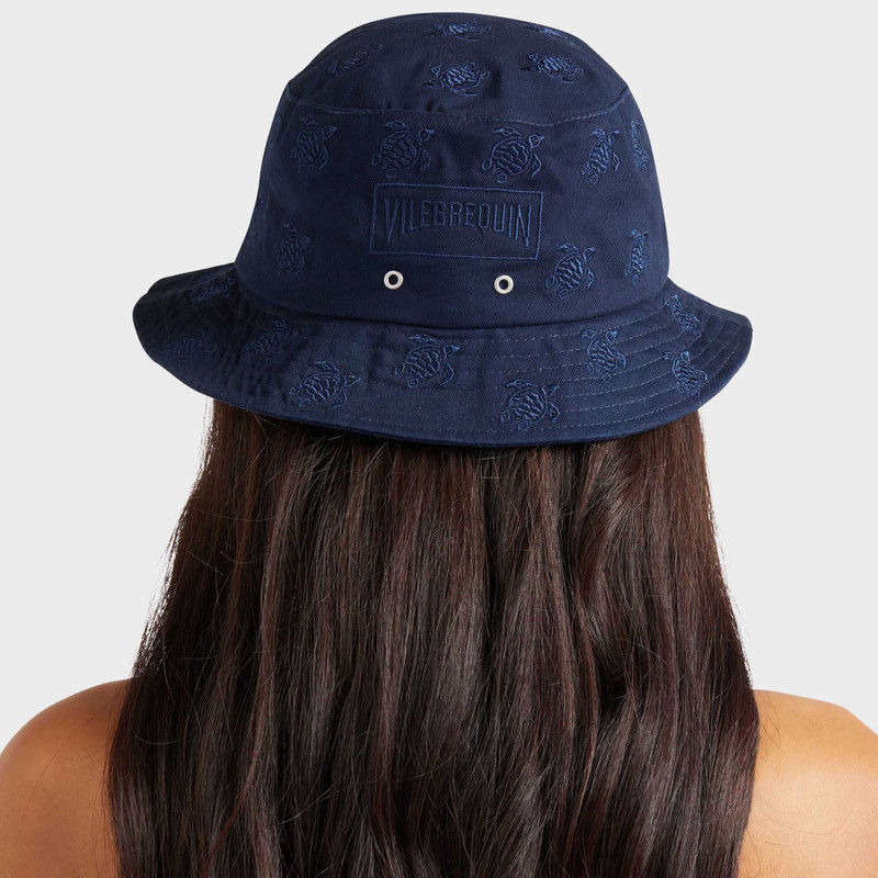 Embroidered Bucket Hat Turtles All Over 5
