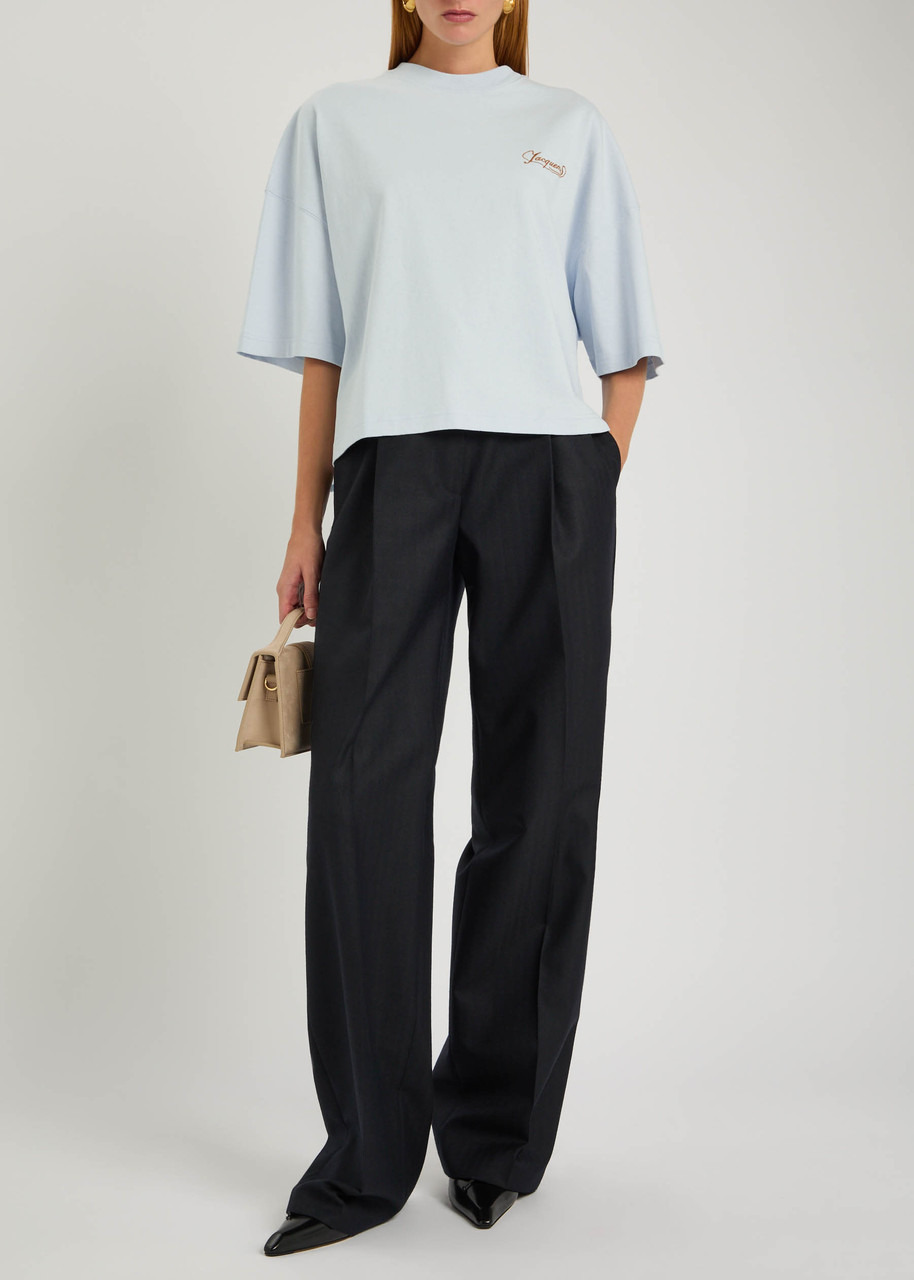 Jacquemus Le T-shirt Corto Logo-embroidered Cotton T-shirt - 4