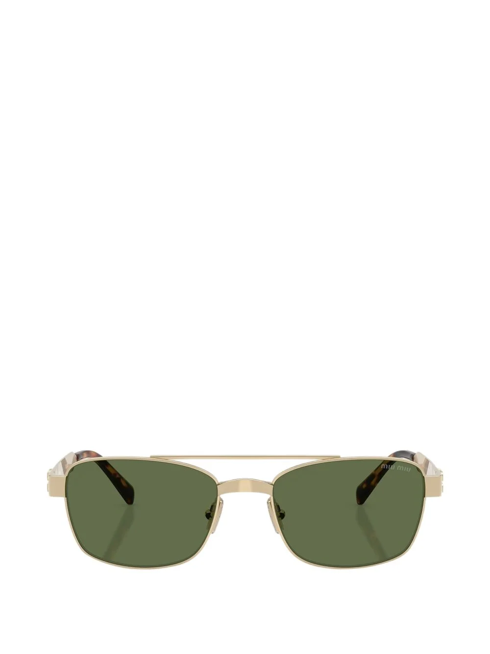 logo-plaque rectangle-frame sunglasses - 1