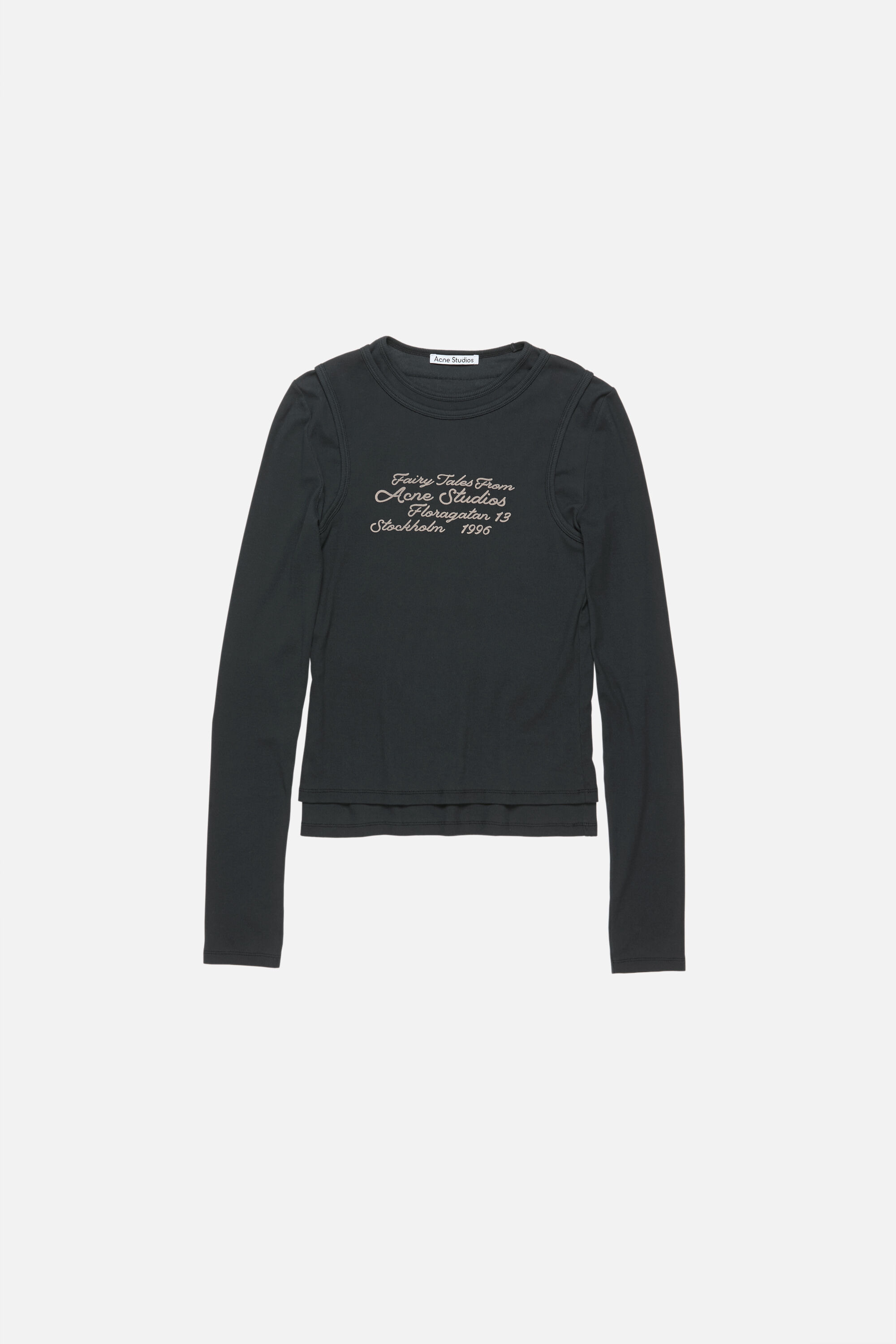 Layered long-sleeve t-shirt - Black - 6