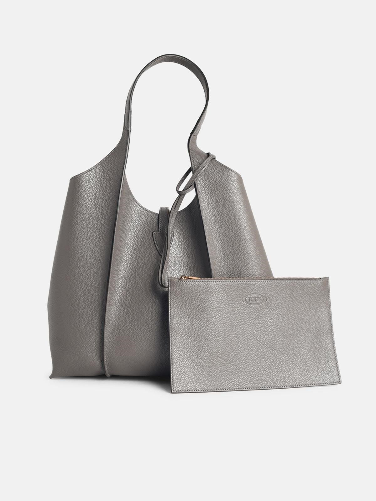 GRAY LEATHER BAG - 3