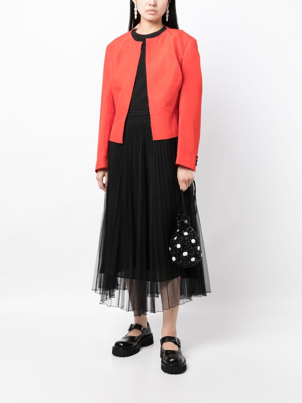 asymmetric layered-detail jacket - 2