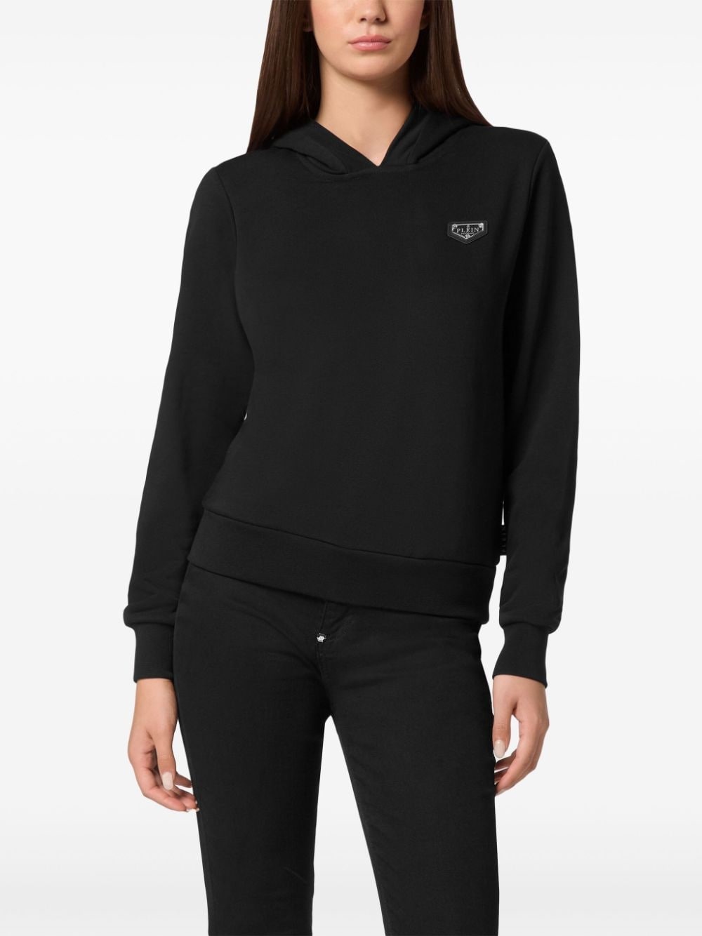 logo plaque hoodie - 3