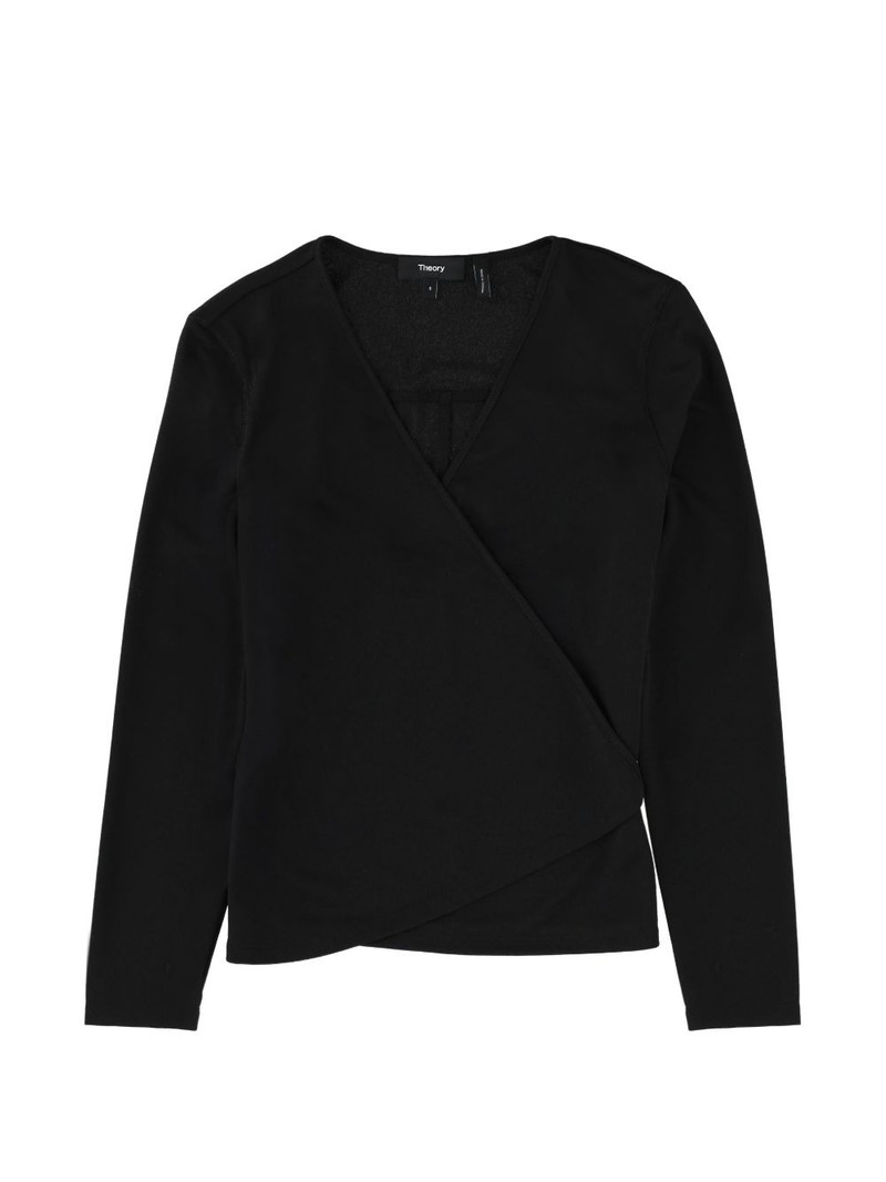 V-neck wrap sweater 1