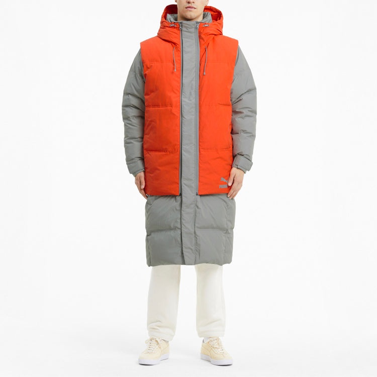 PUMA Layer Down Jacket 'Grey Orange' 598317-84 - 3