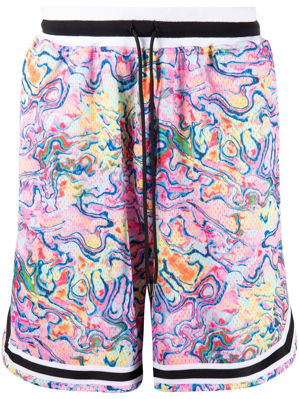 tie-dye drawstring shorts - 1