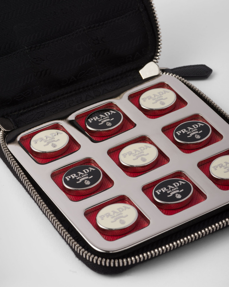 Saffiano leather Tic-Tac-Toe Set 3