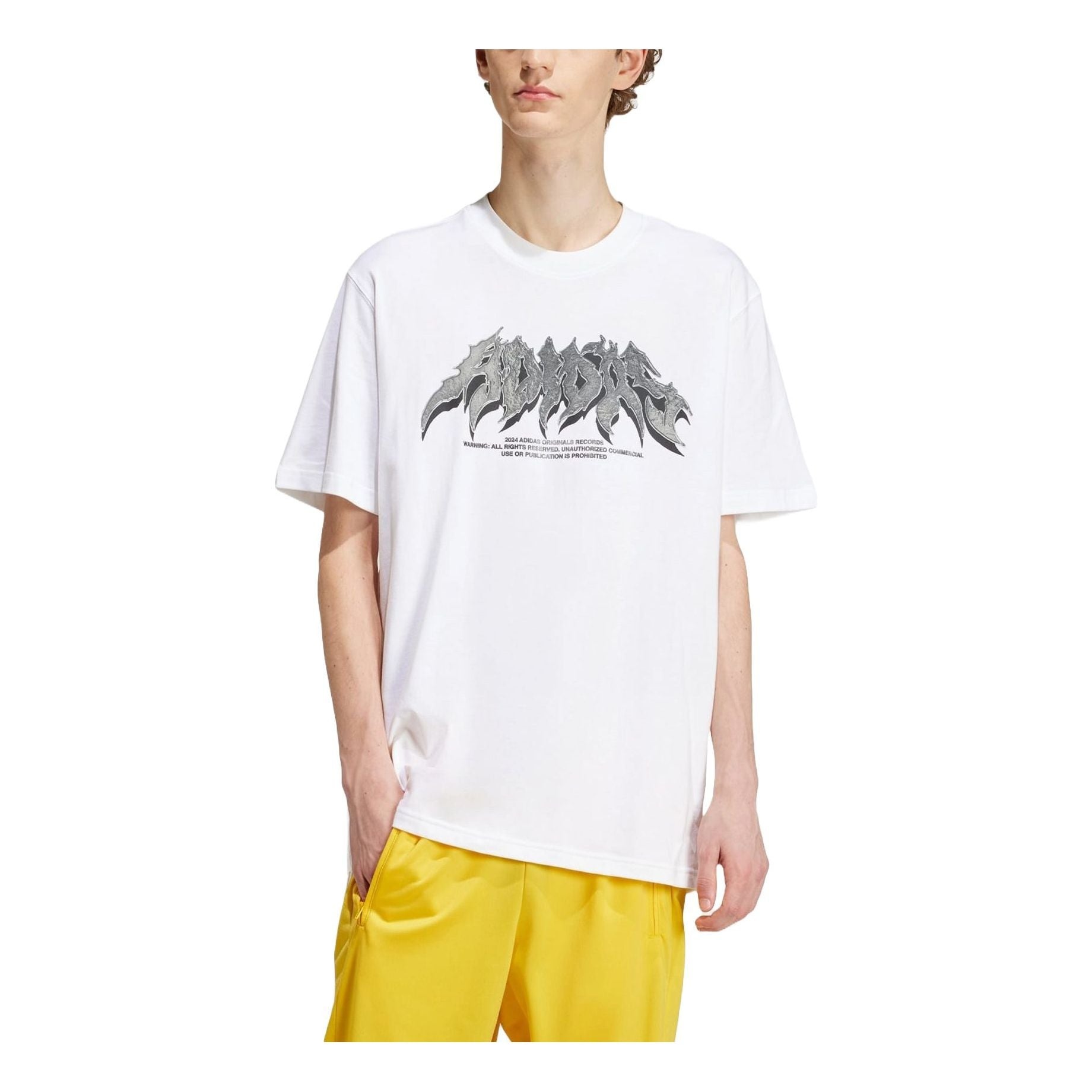 adidas Flames Concert T-Shirt Asia Sizing 'White' IS2946 - 1