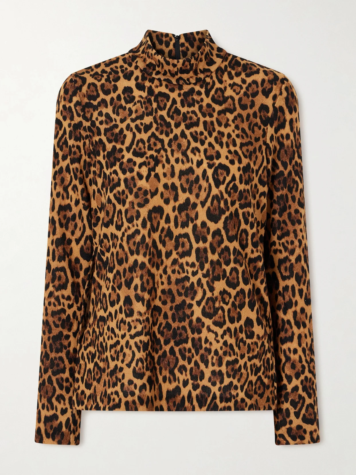 Leopard-print Turtleneck Sweater - 1