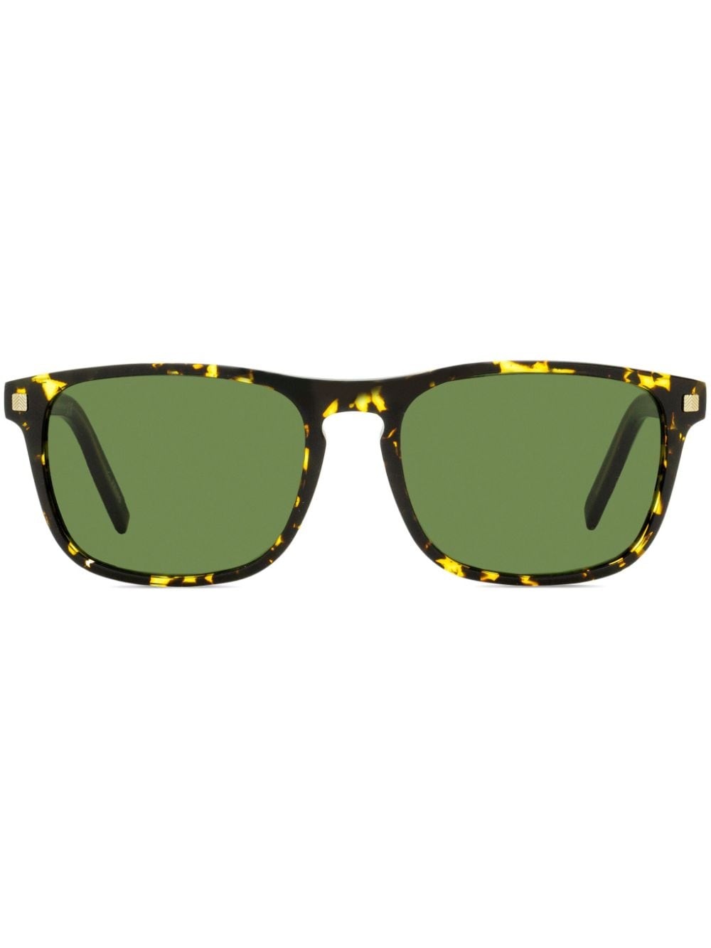tortoiseshell-effect rectangle-frame sunglasses - 1