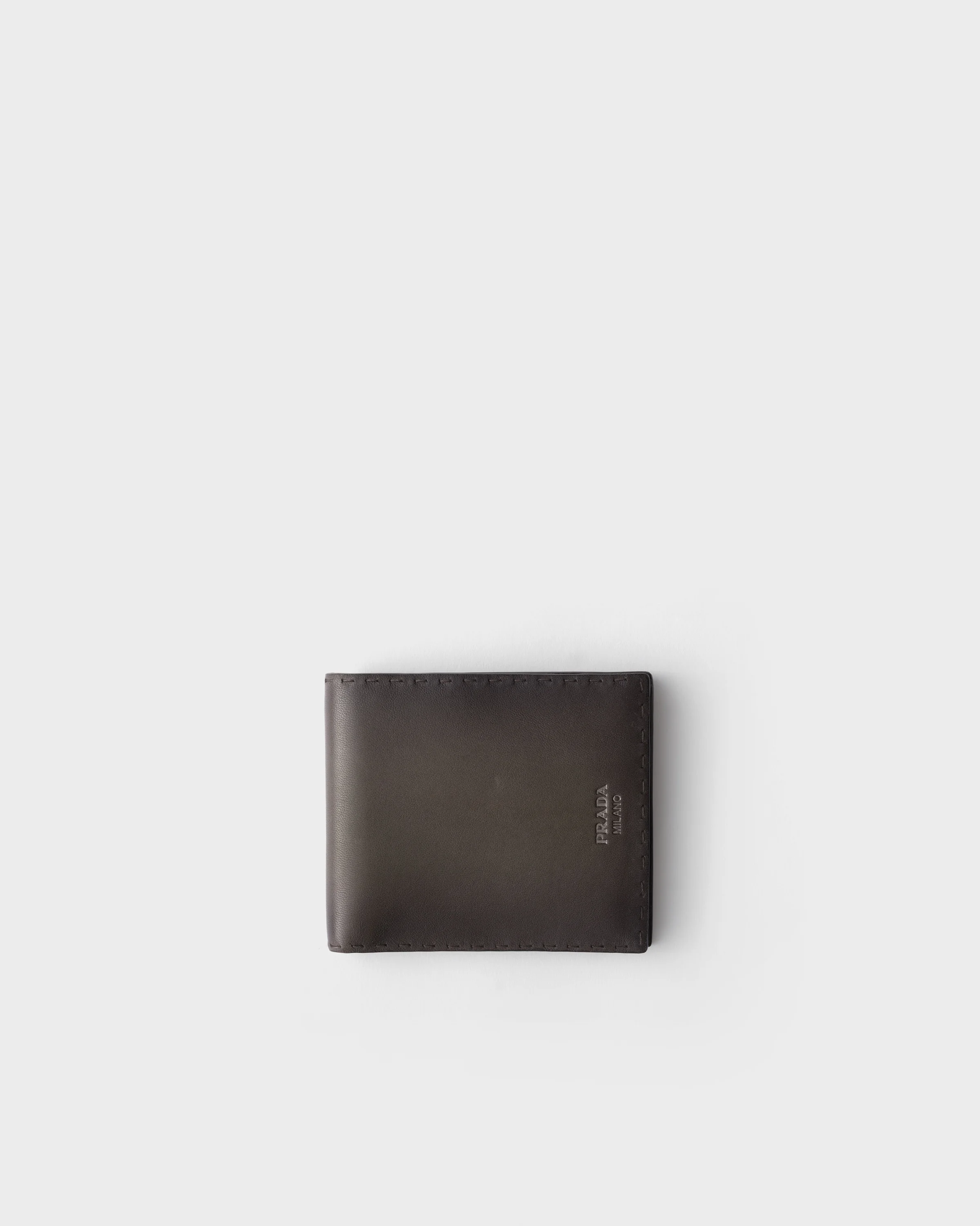 Antiqued leather wallet - 1