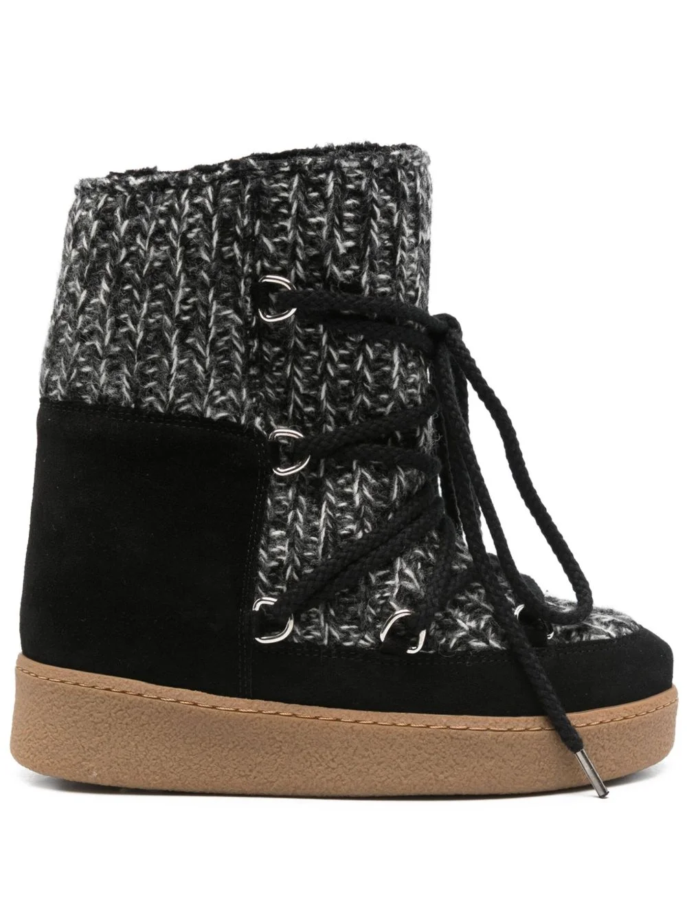 Nowla knitted lace-up ankle boots - 1