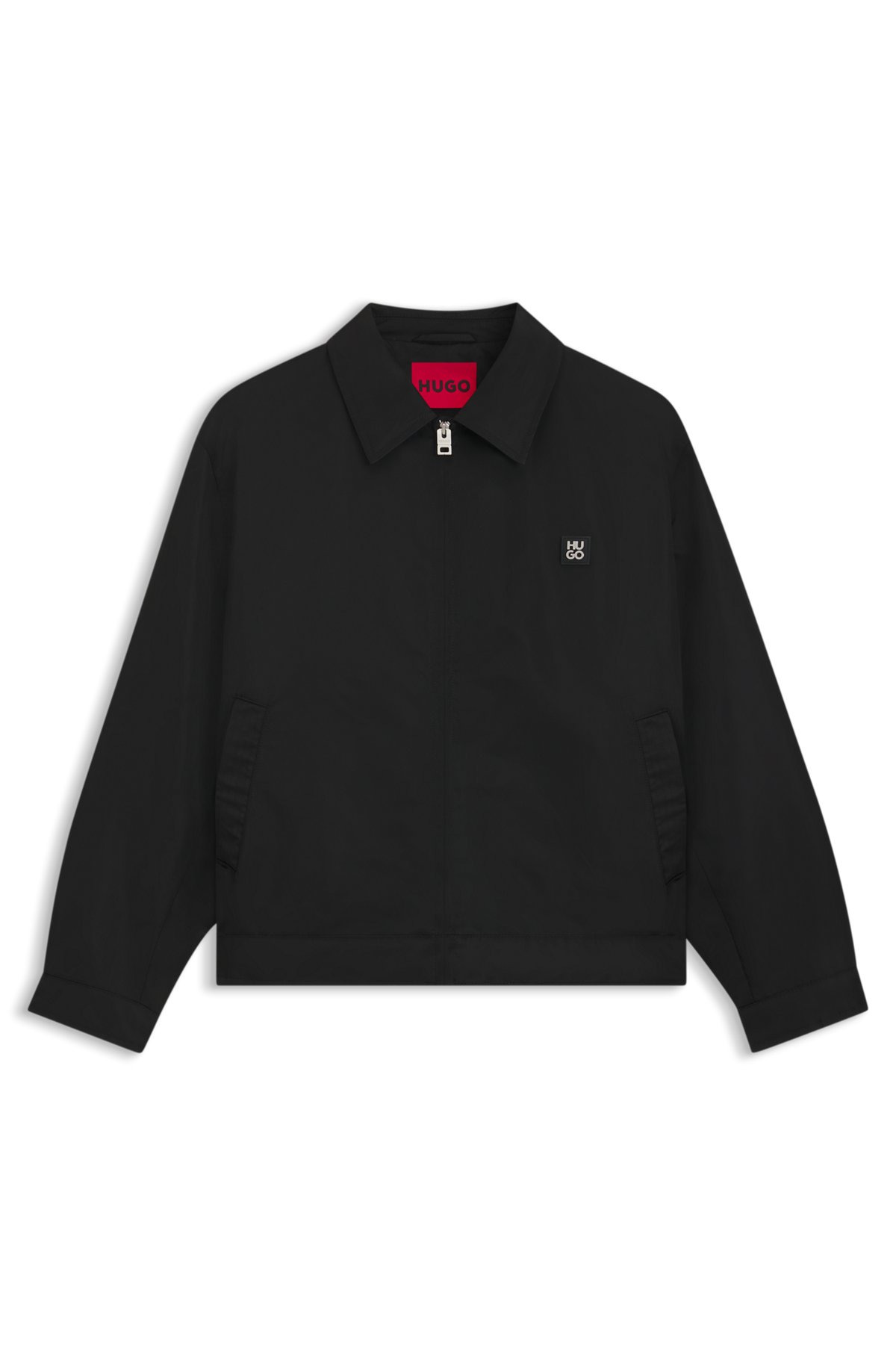WATER-REPELLENT JACKET WITH STACKED-LOGO TRIM - 1