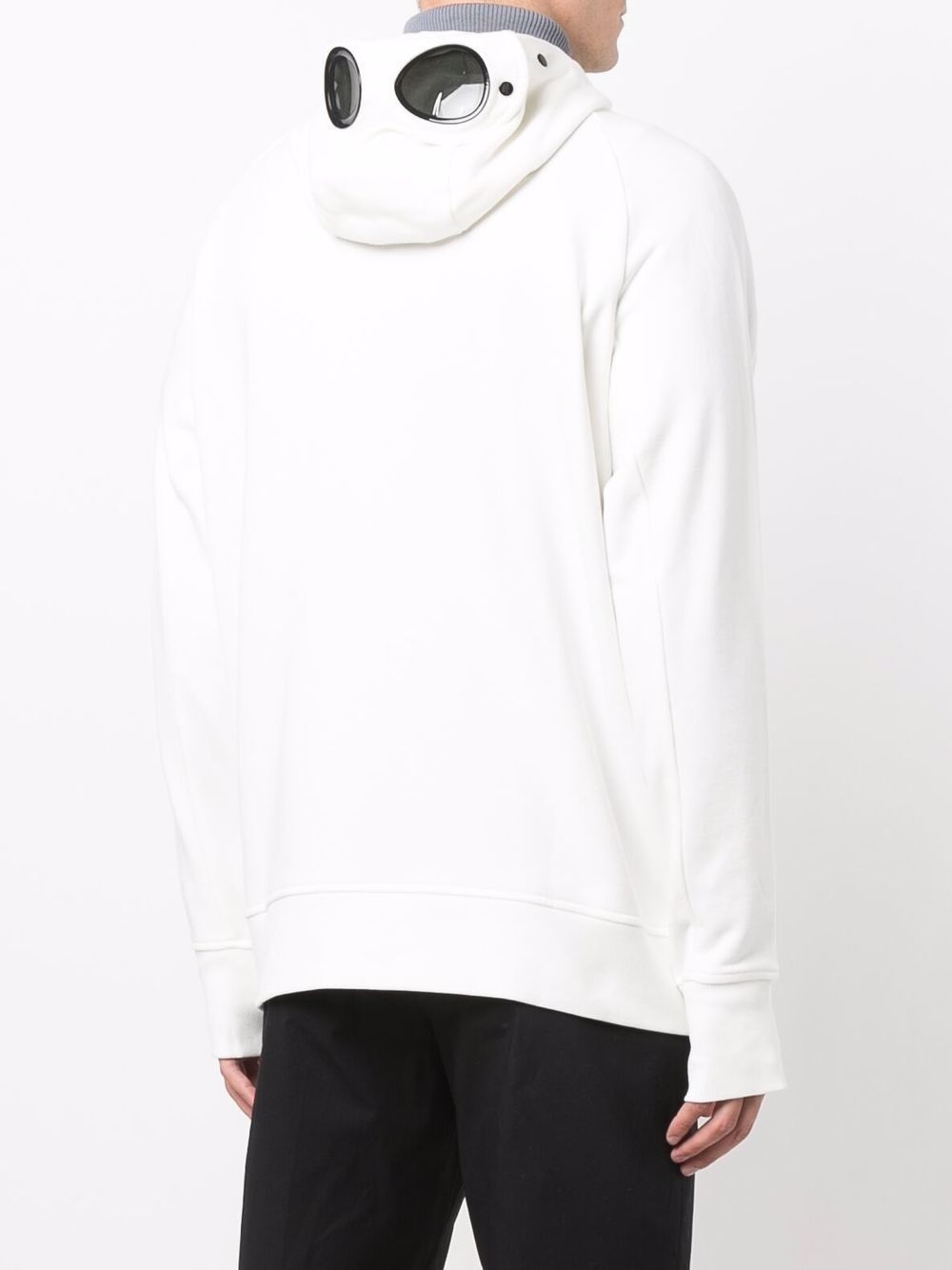 raised fleece zip-up hoodie - 4