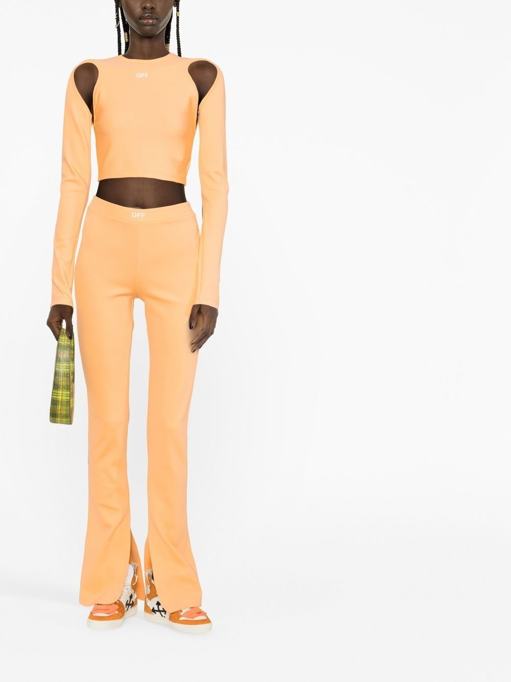 cut-out long-sleeve crop top - 2