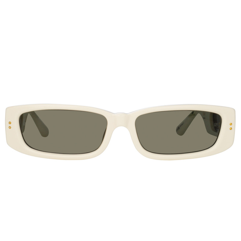 TALITA RECTANGULAR SUNGLASSES IN WHITE 1