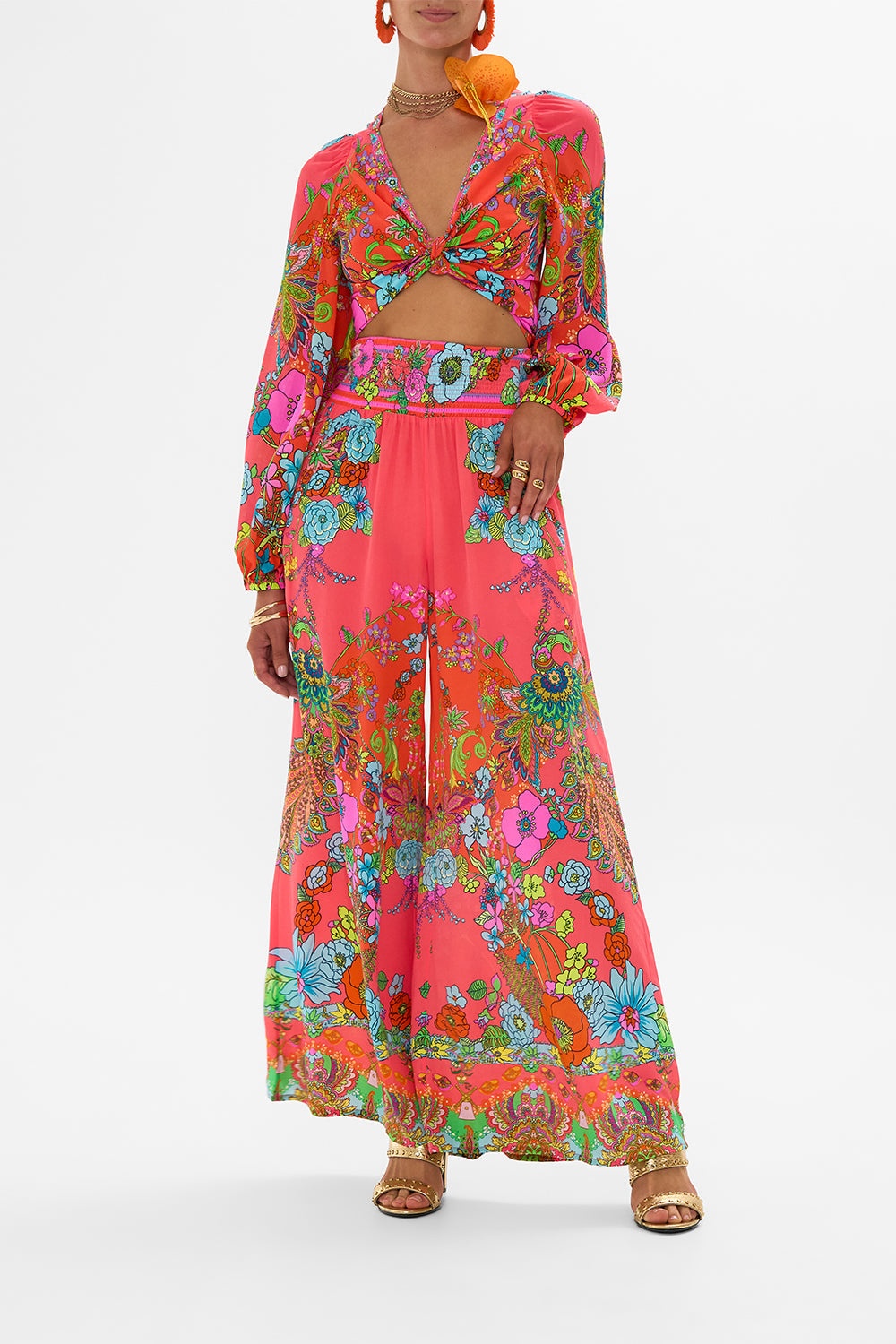 SHIRRED WAIST PANT - 2