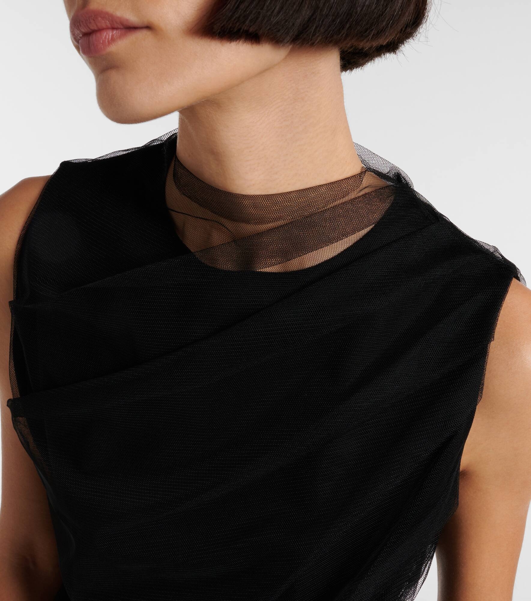 Draped tulle top - 5