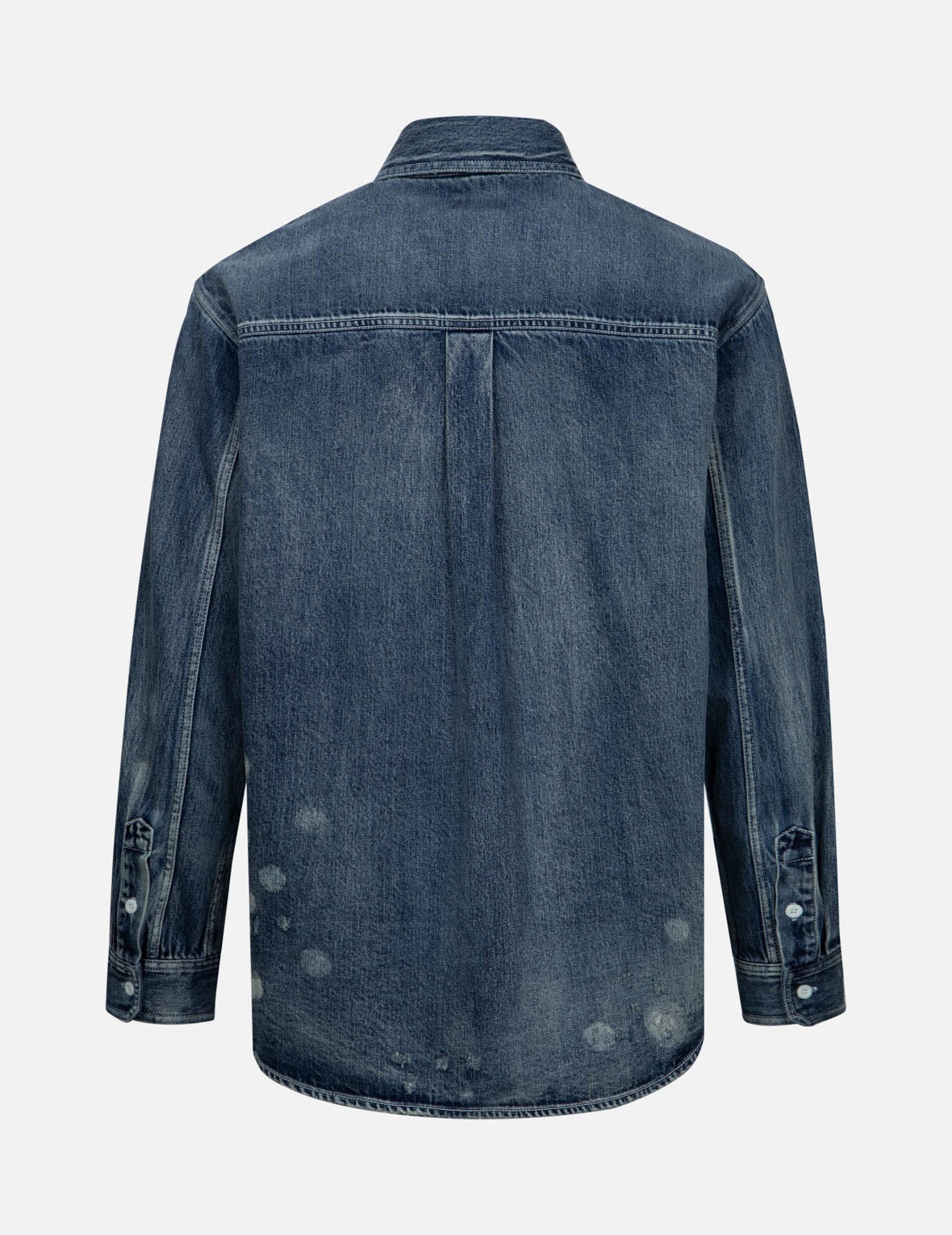 Lucky Slot Machine and Daruma Print Relax Fit Denim Shirt - 2