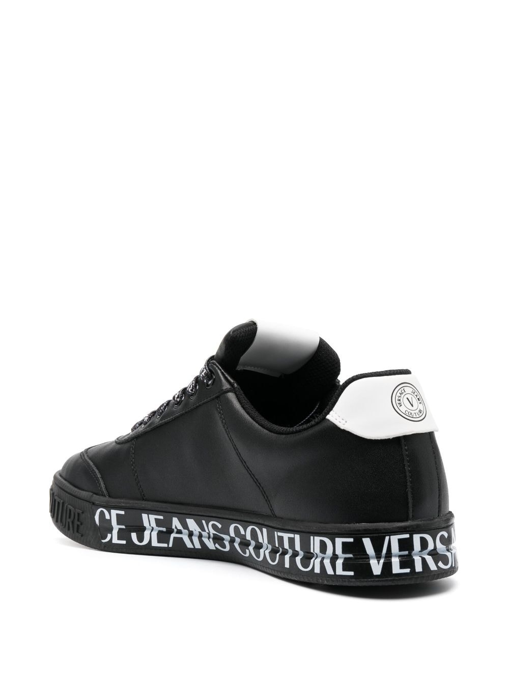 VERSACE JEANS COUTURE logo print low top sneakers REVERSIBLE