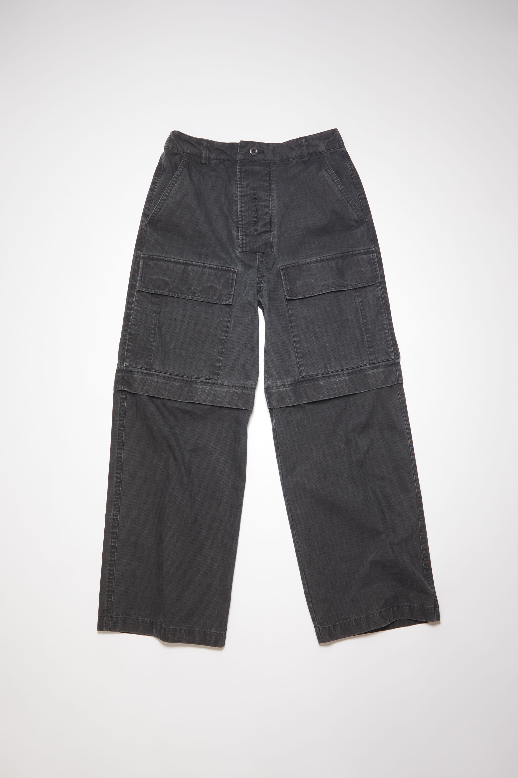 Ripstop convertible trousers - Washed Anthracite - 1