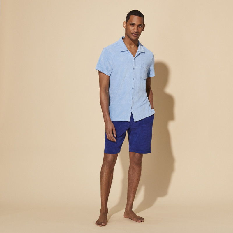 Vilebrequin Men Bowling Terry Shirt Solid Mineral Dye outlook