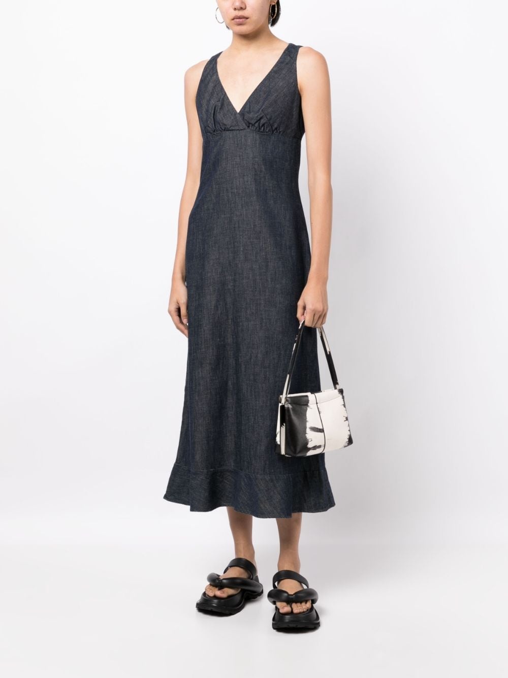 V-neck sleeveless cotton dress - 2