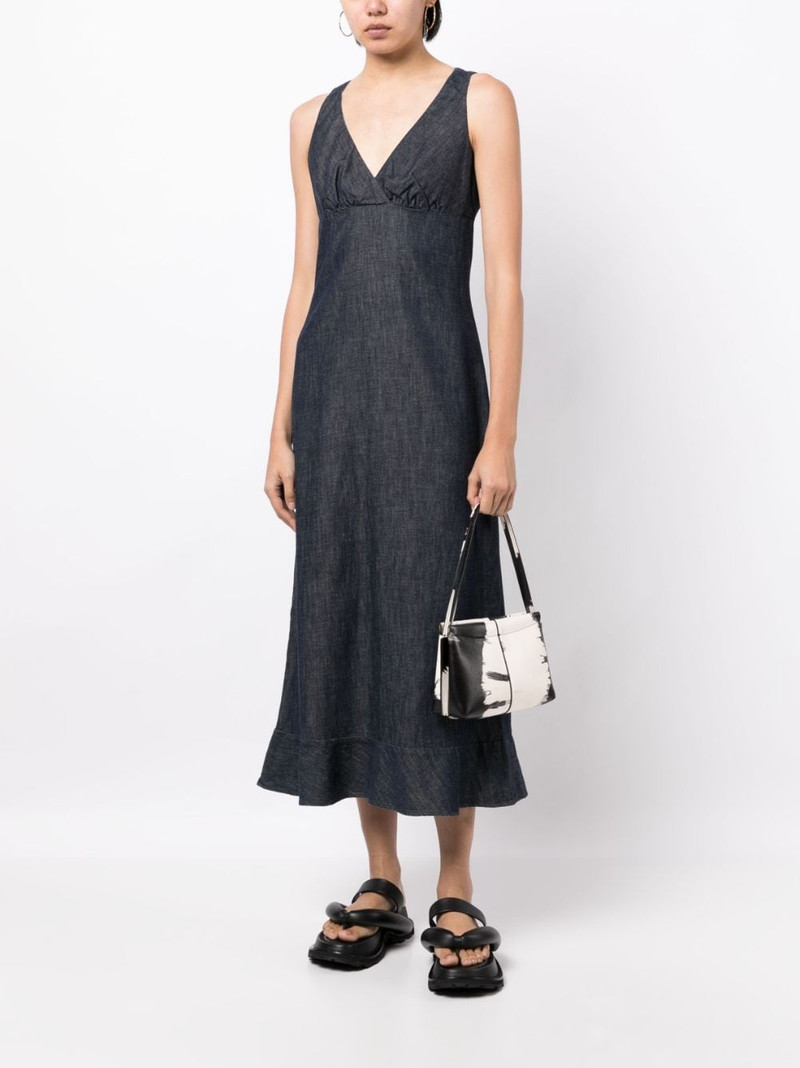 JOSEPH V-neck sleeveless cotton dress outlook
