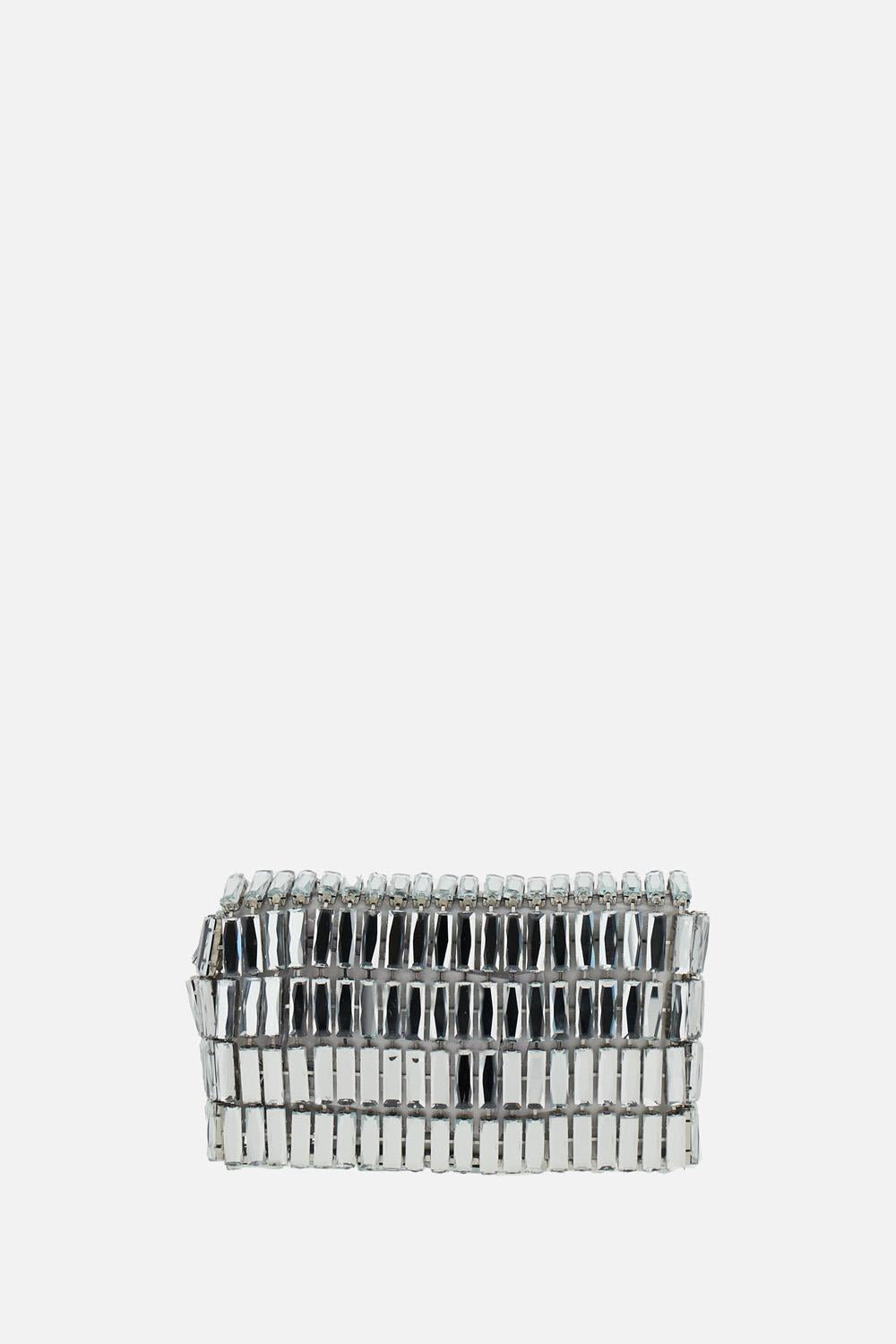 SILVER CRYSTAL BOW MINI SHOULDER BAG - 3