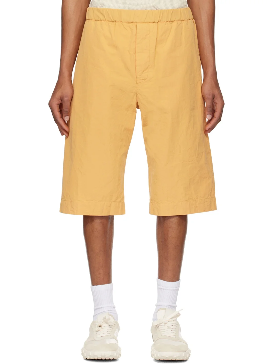 Beige Jog Ah Shorts - 1