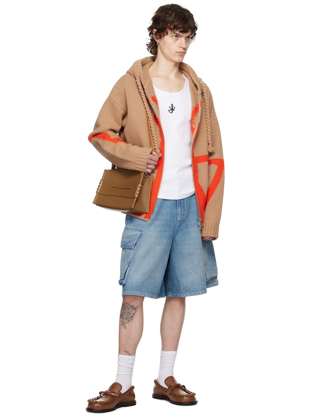 Blue Cargo Denim Shorts - 4