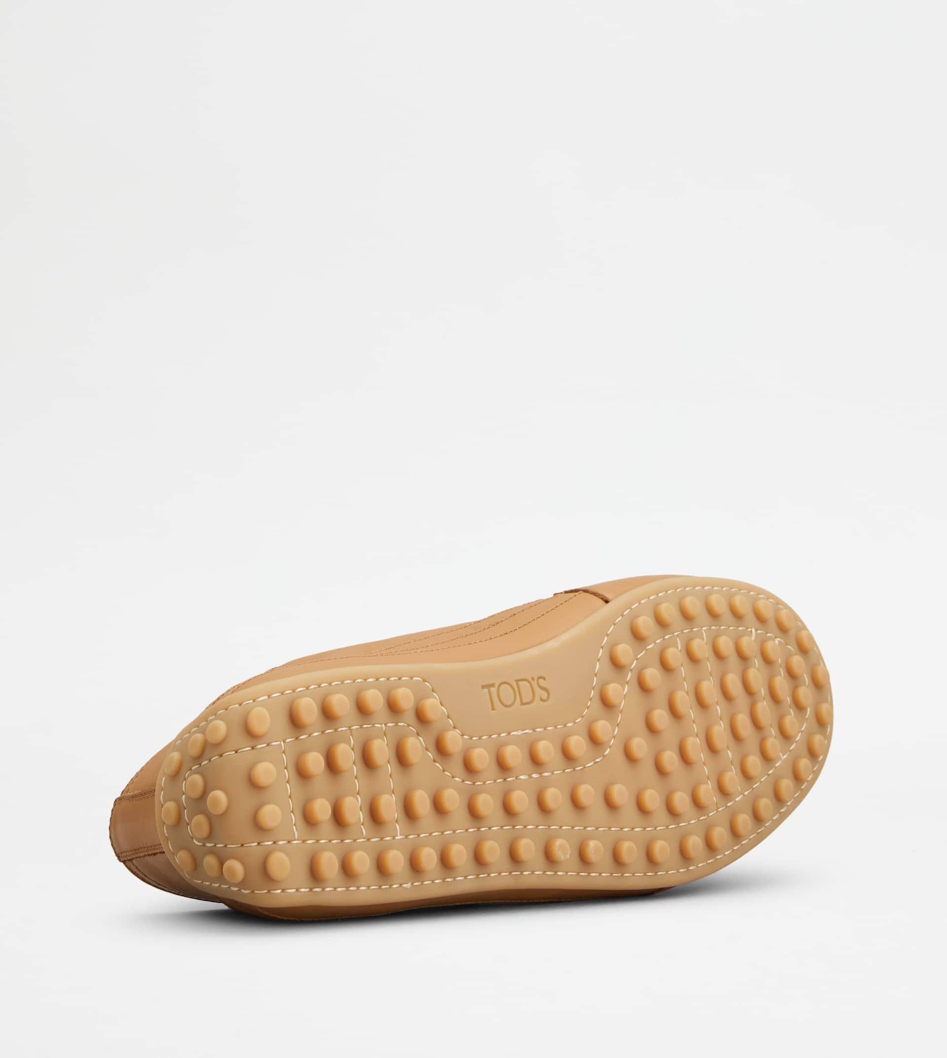 SNEAKERS IN LEATHER - BROWN - 4