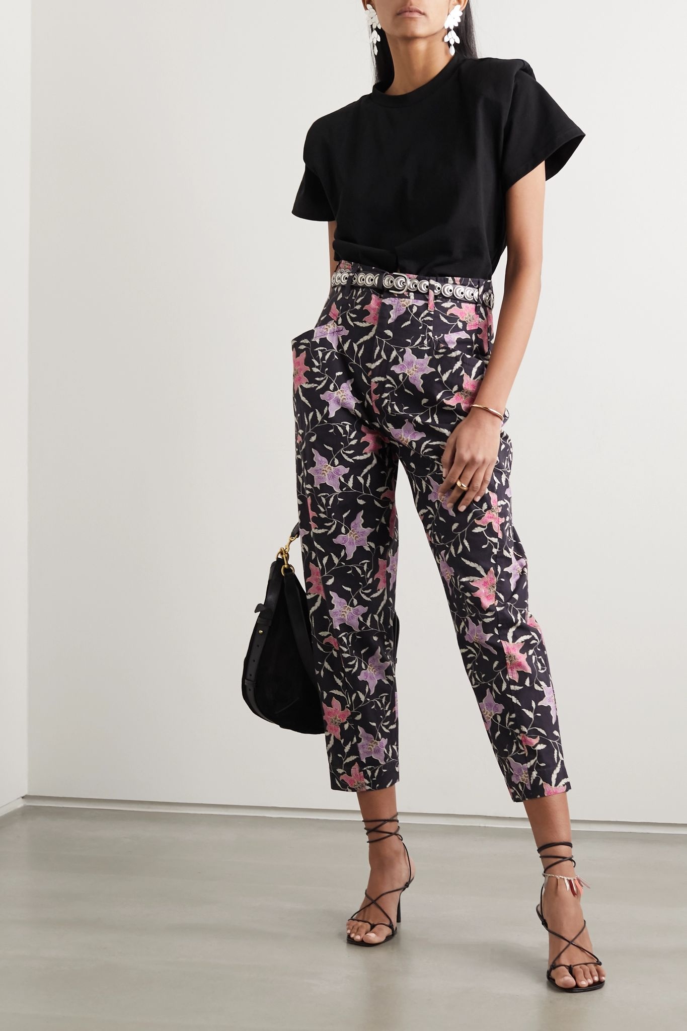 Gubaia cropped high-rise floral-print tapered jeans - 2