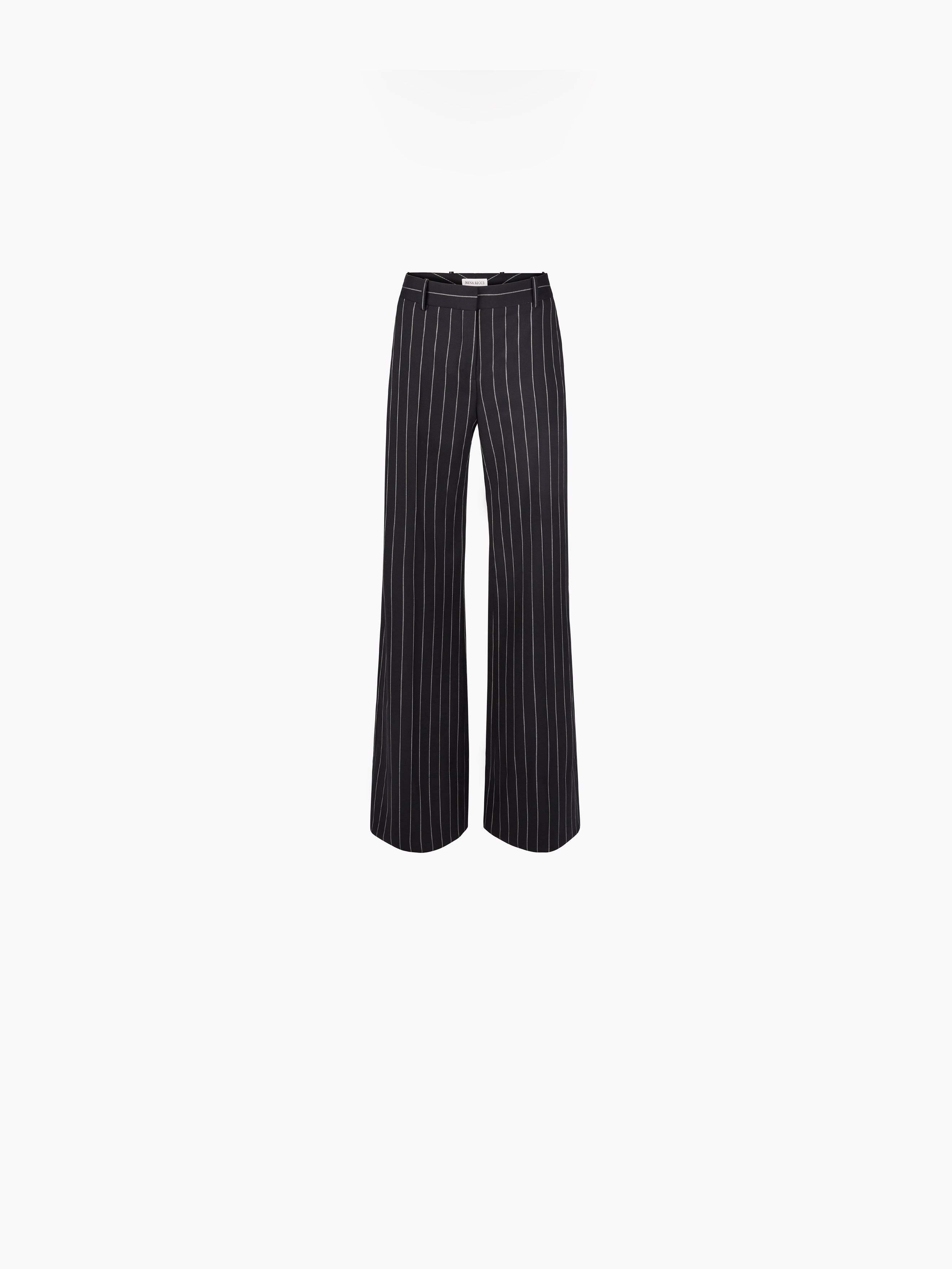 WIDE LEG PINSTRIPE PANTS - 4