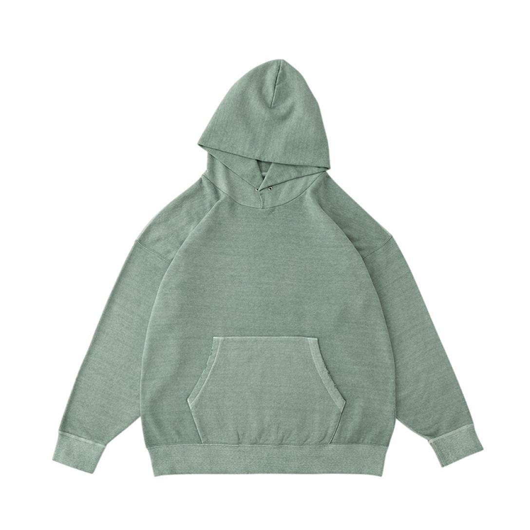 JUMBO HOODIE P.O. (UNEVEN DYE) LT.GREEN - 1