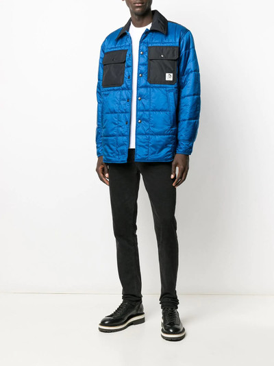 Diesel quilted shirt jacket outlook