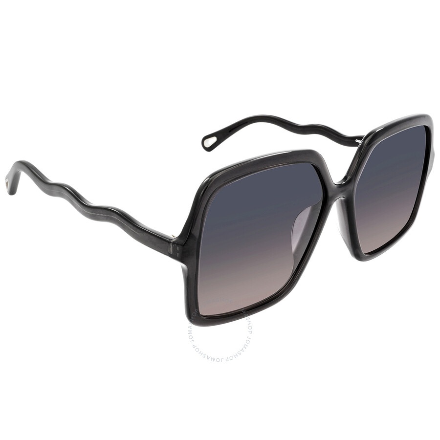 Chloe Zelie Blue Gradient Square Ladies Sunglasses CH0086SA 001 59 - 2