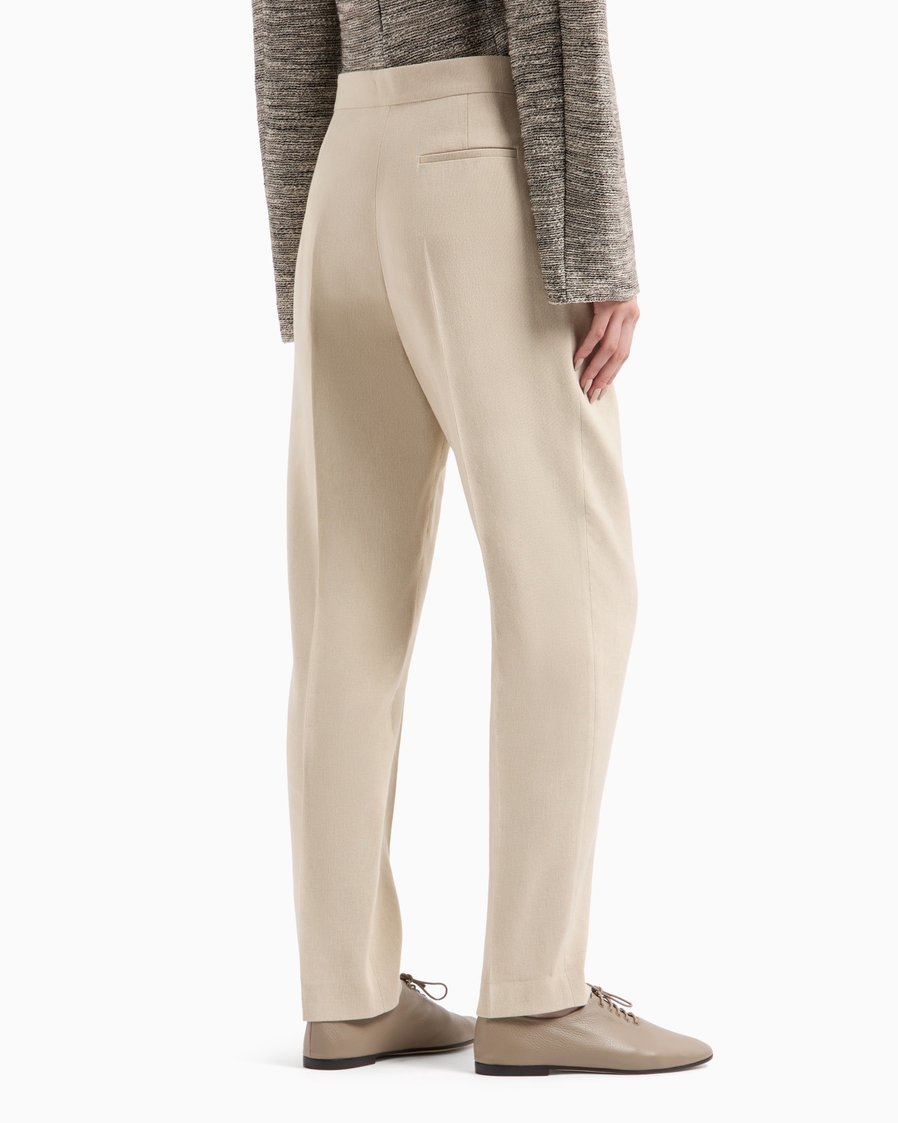 DOUBLE-PLEAT TROUSERS IN CANNETÉ COTTON AND VISCOSE - 3